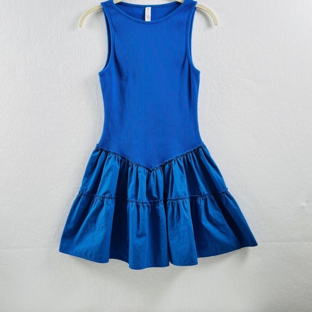 Blue Sleeveless Mini Dress